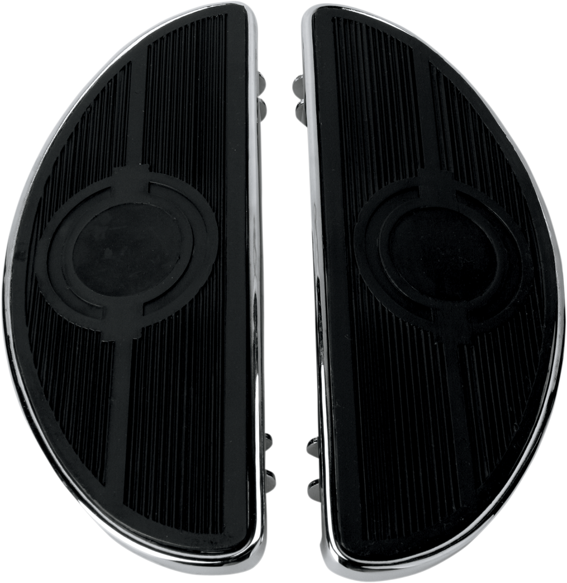 Half-Moon Floorboard - w/o Vibration Inserts - Chrome - FL