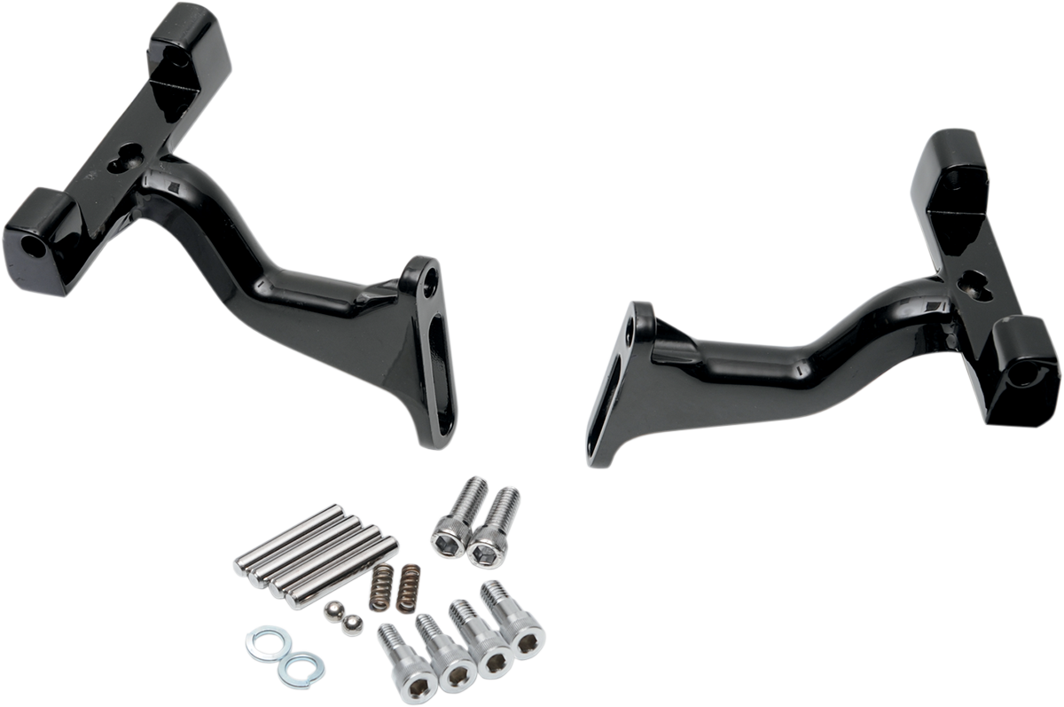 Passenger Footboard Mount - Black - Raised