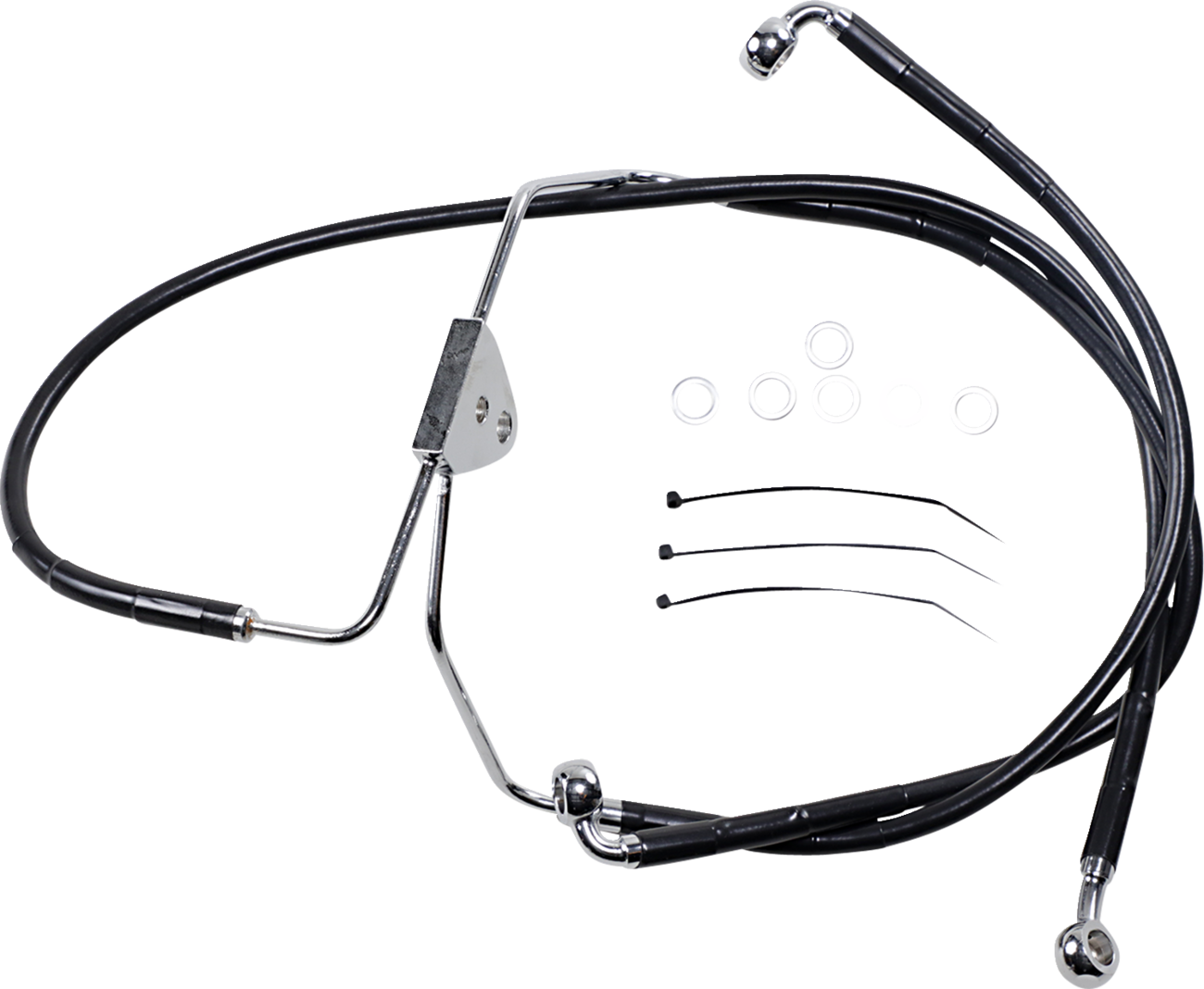Brake Line - Front - Black - +2"