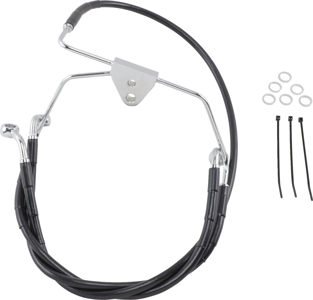 Brake Line - Front - Black - +4" - FLH '96-'07
