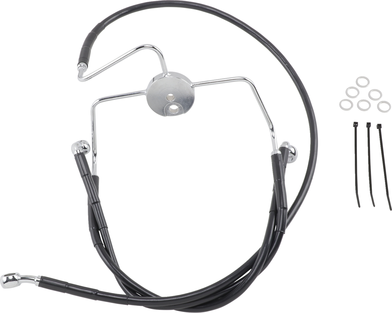 Brake Line - Front - Black - +6"
