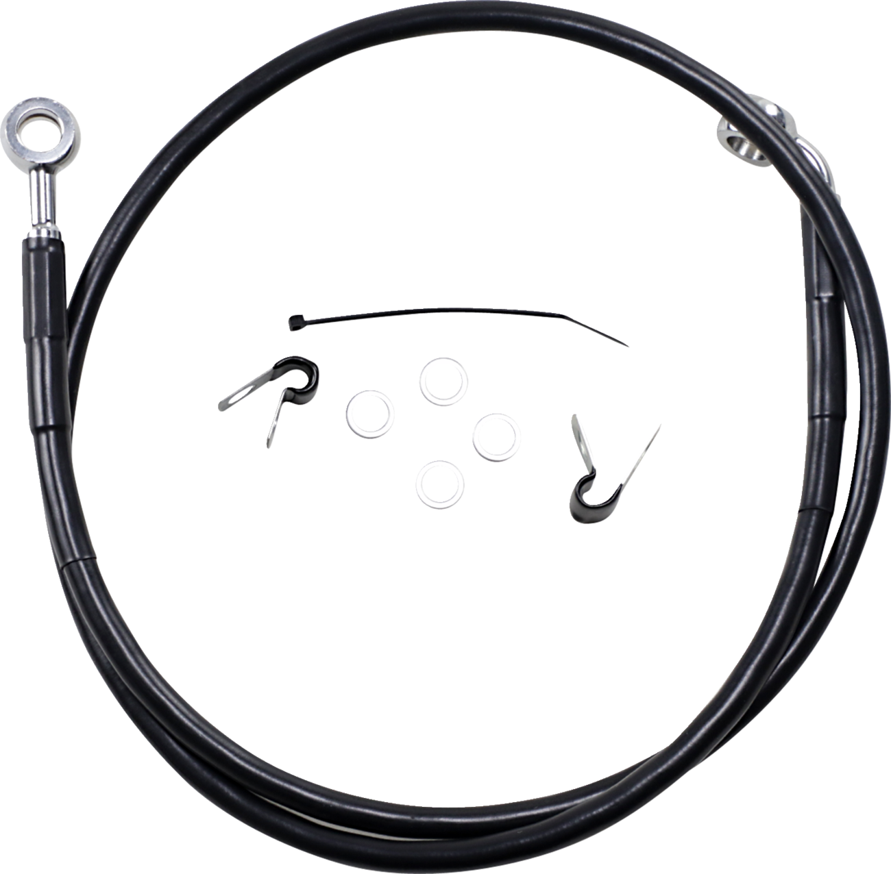 Brake Line - Front - Black - +2" - '04-'10 XL