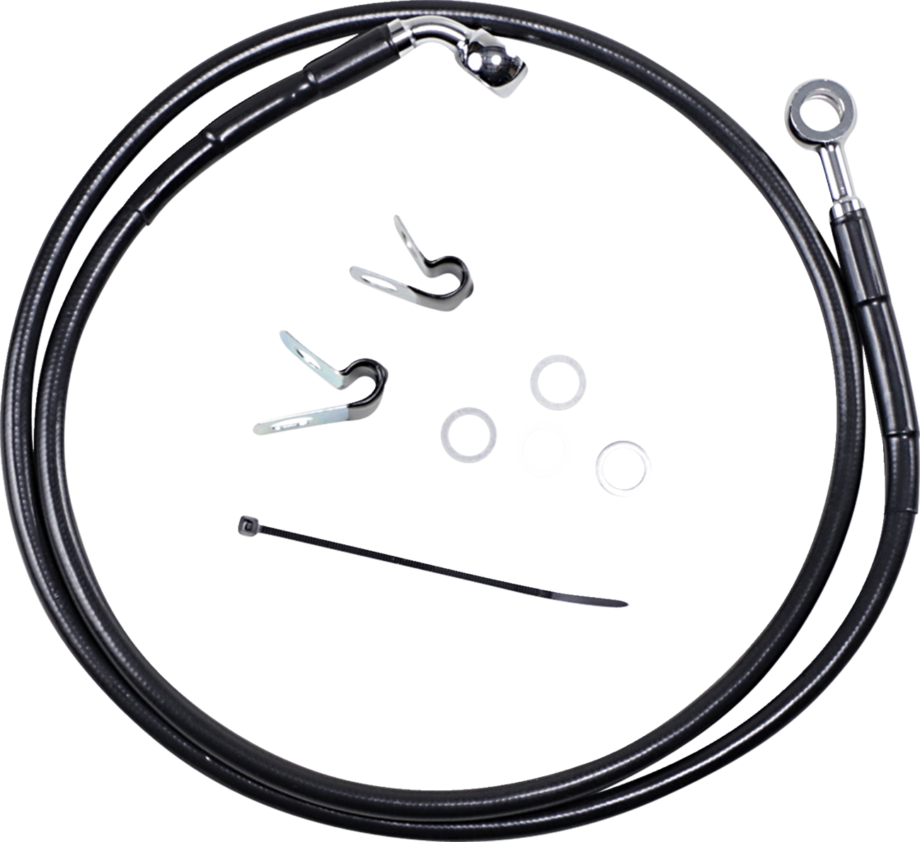 Brake Line - Front - Black - +8" - '04-'10 XL