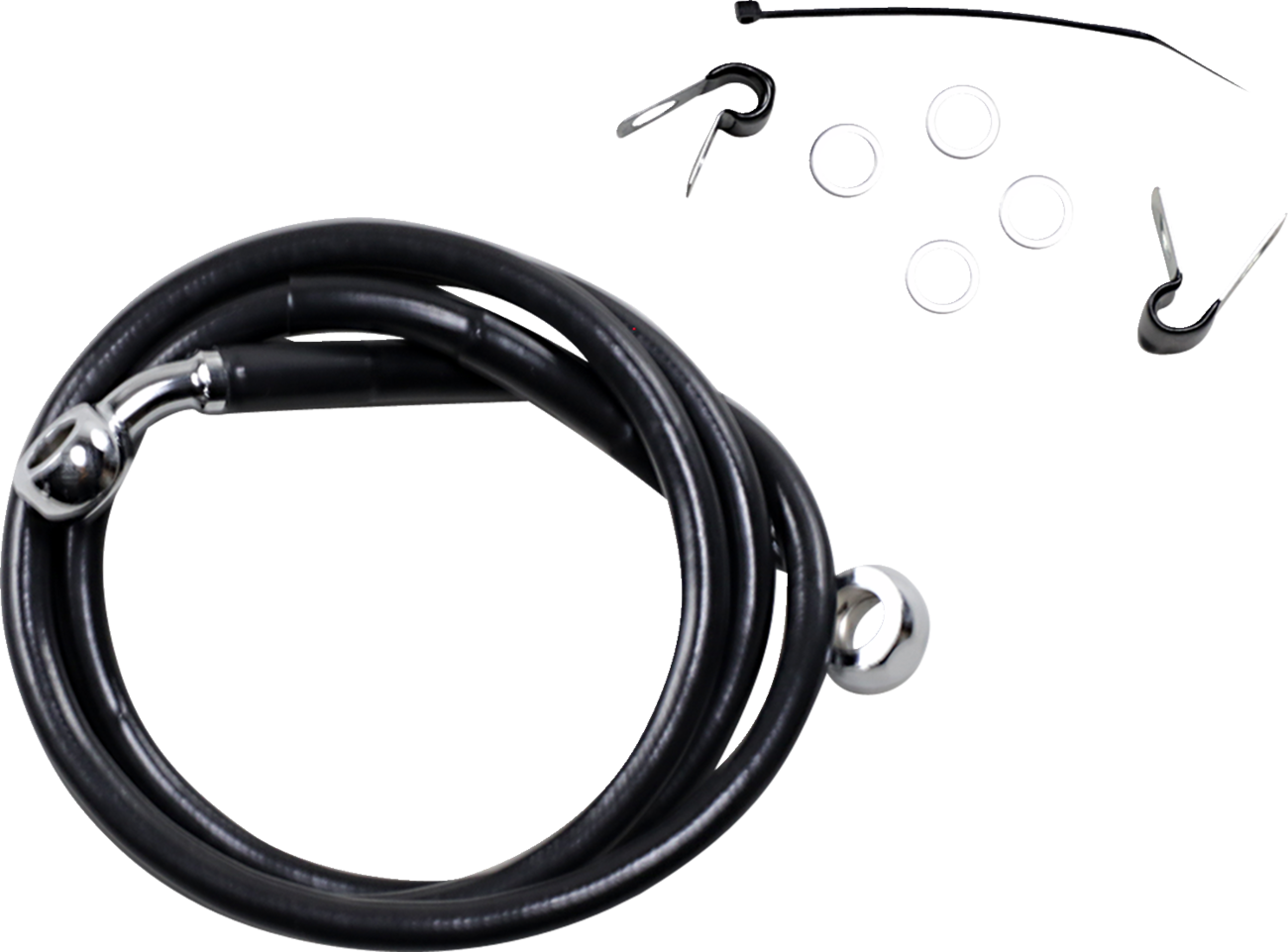 Brake Line - Front - Black - +2" - XL