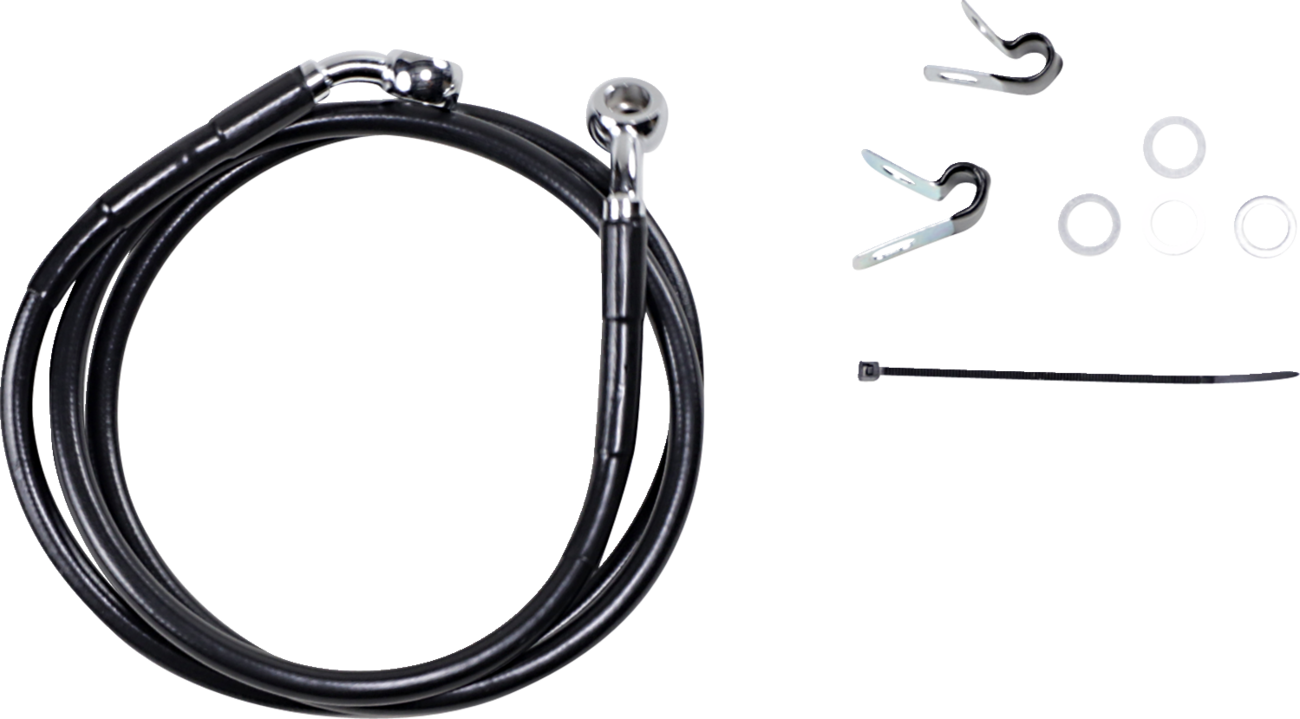 Brake Line - Front - Black - +6" - XL