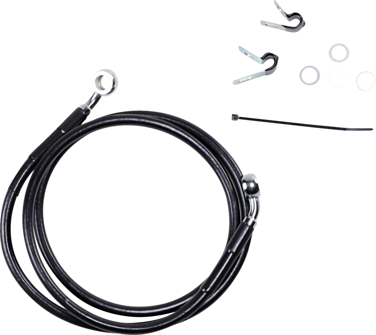 Brake Line - Front - Black - +8" - XL