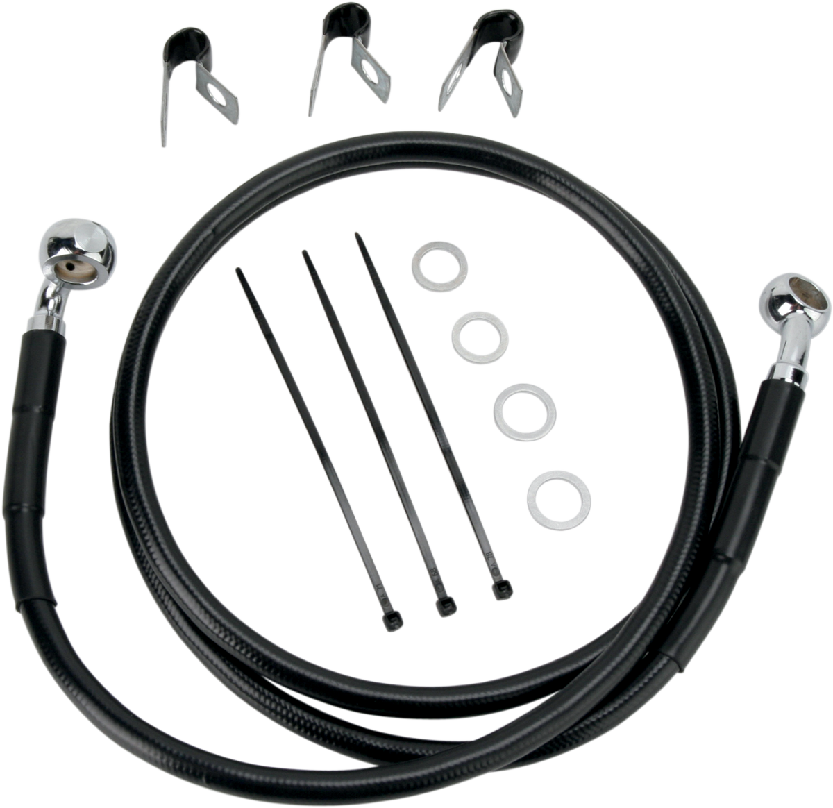 Brake Line - Front - Black - +10" - '00-'07 FLST