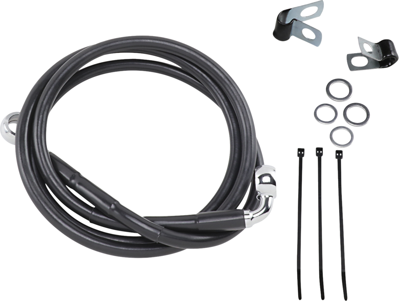 Brake Line - Front - Black - +6"