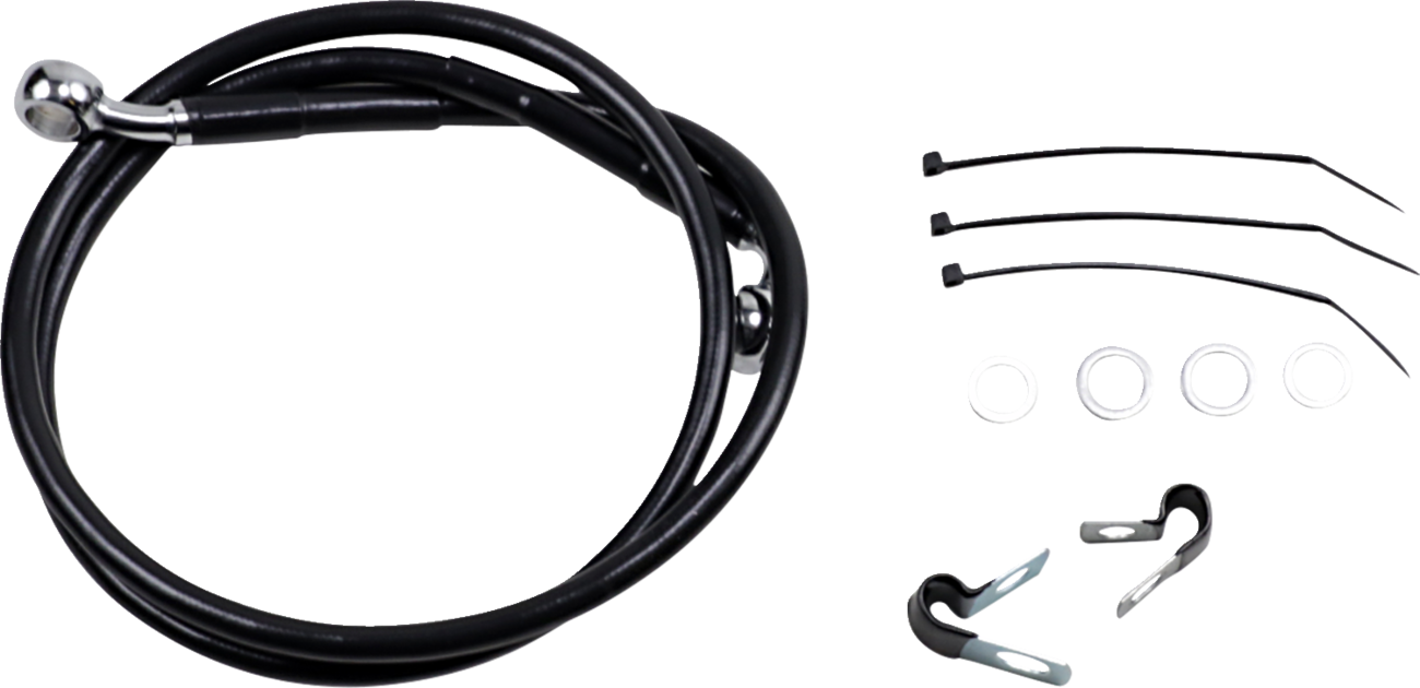 Brake Line - Front - Black - +2" - FXD '00-'05