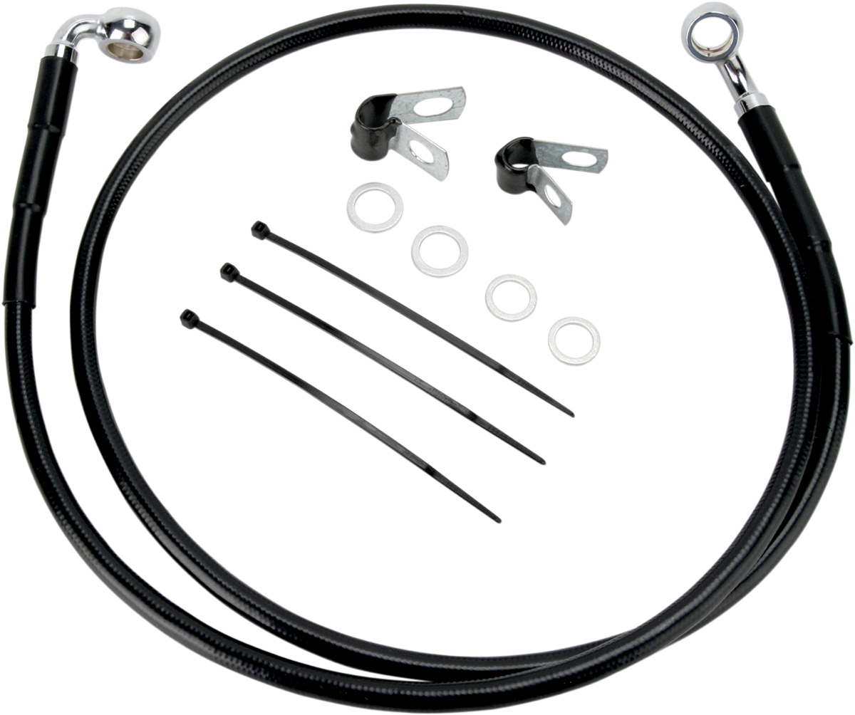Brake Line - Front - Black - +2" - FXDL '01-'05