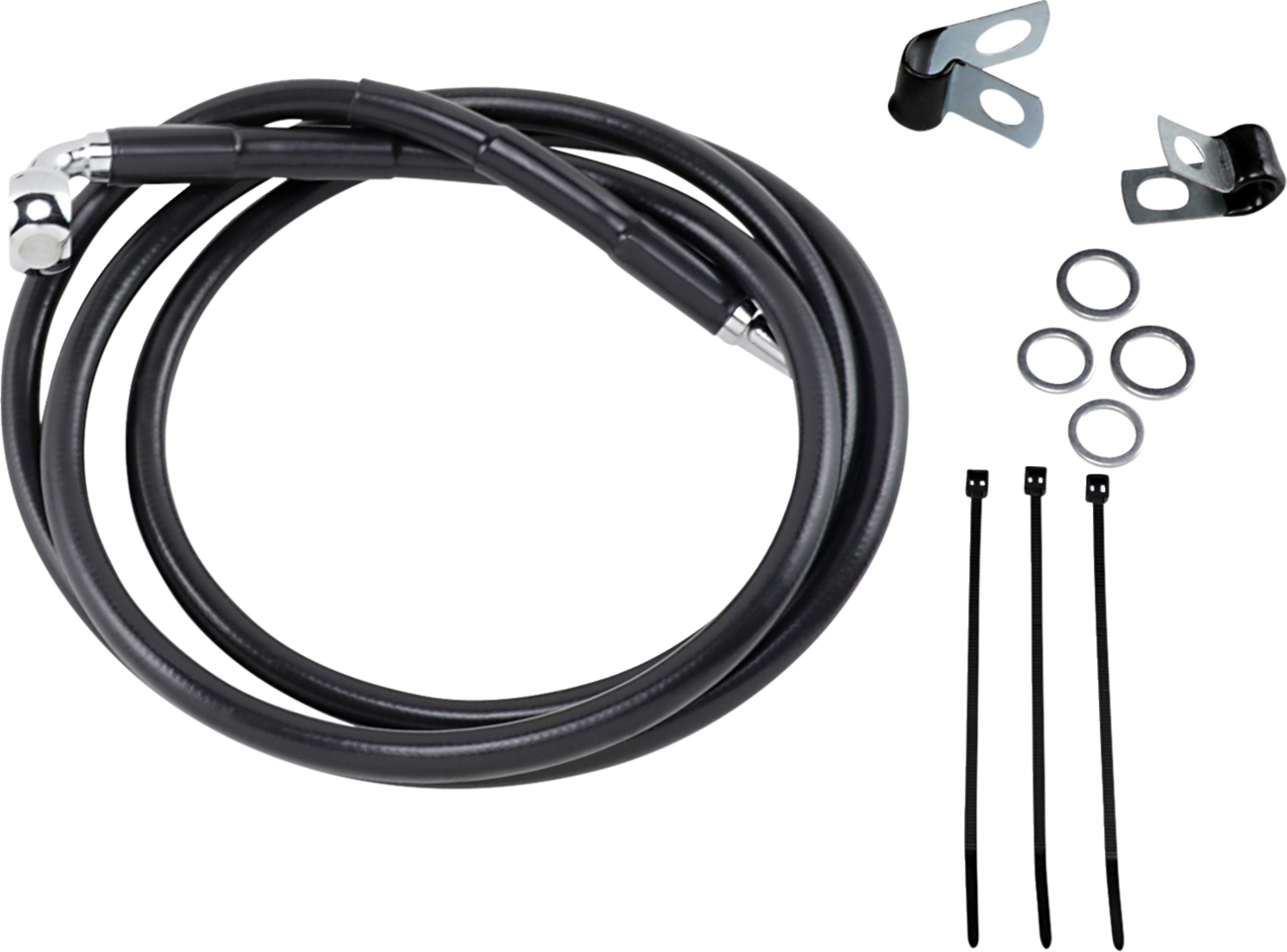 Brake Line - Front - Black - +6"
