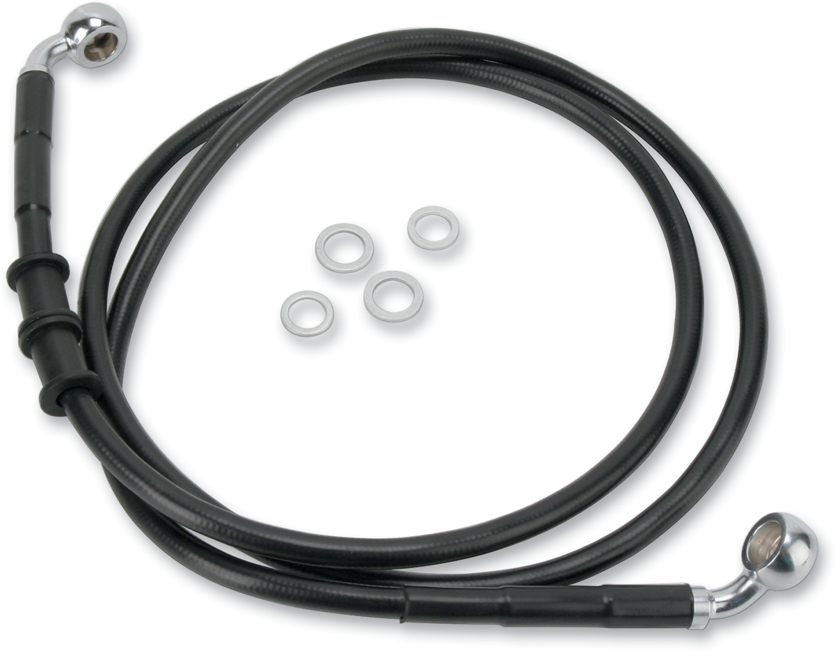 Brake Line - Front - Black - +6" - '10-'15 FXDWG