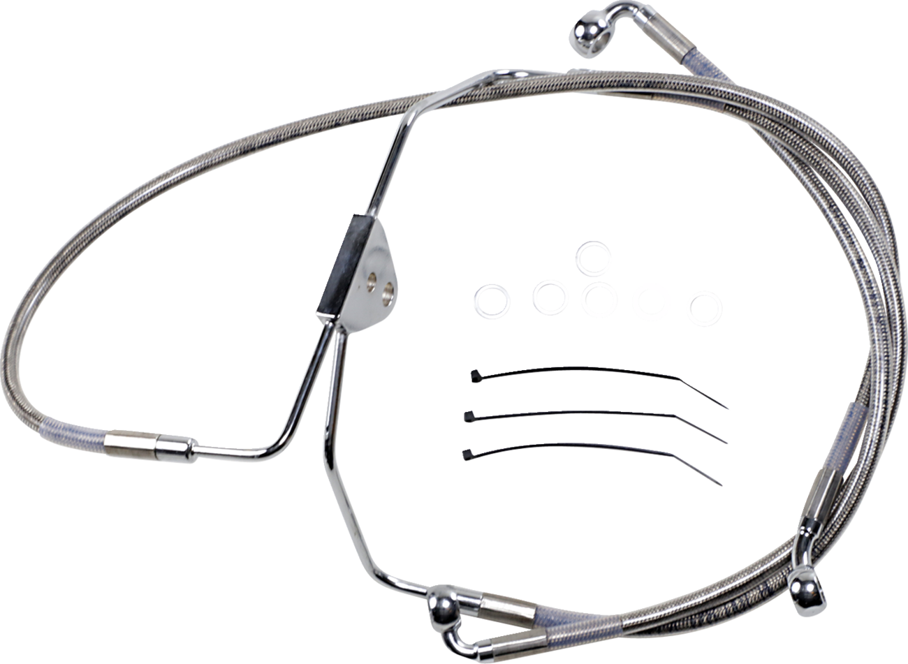 Brake Line - Front - +2" - Touring - Stainless Steel