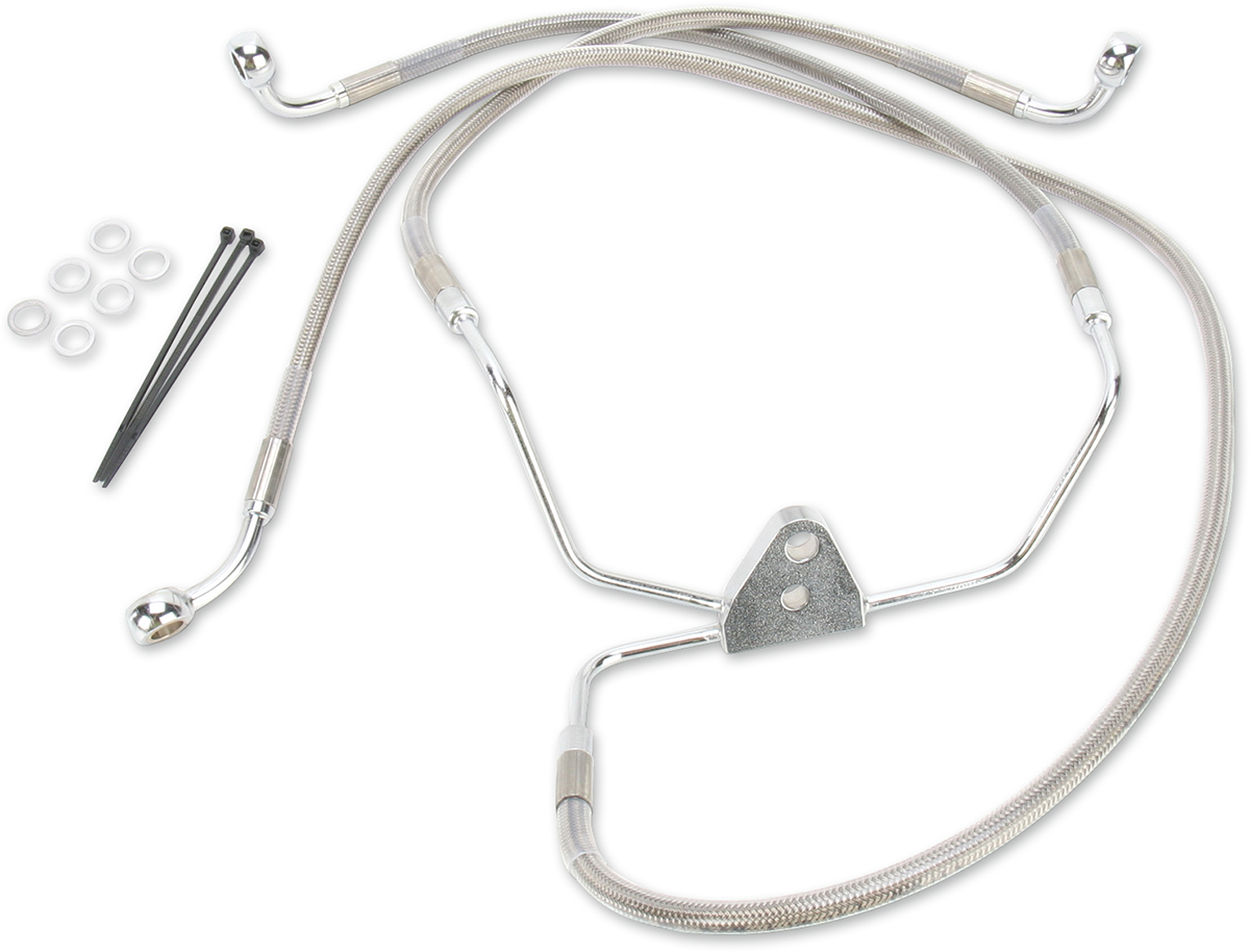 Brake Line - Front - +10" - Touring - Stainless Steel