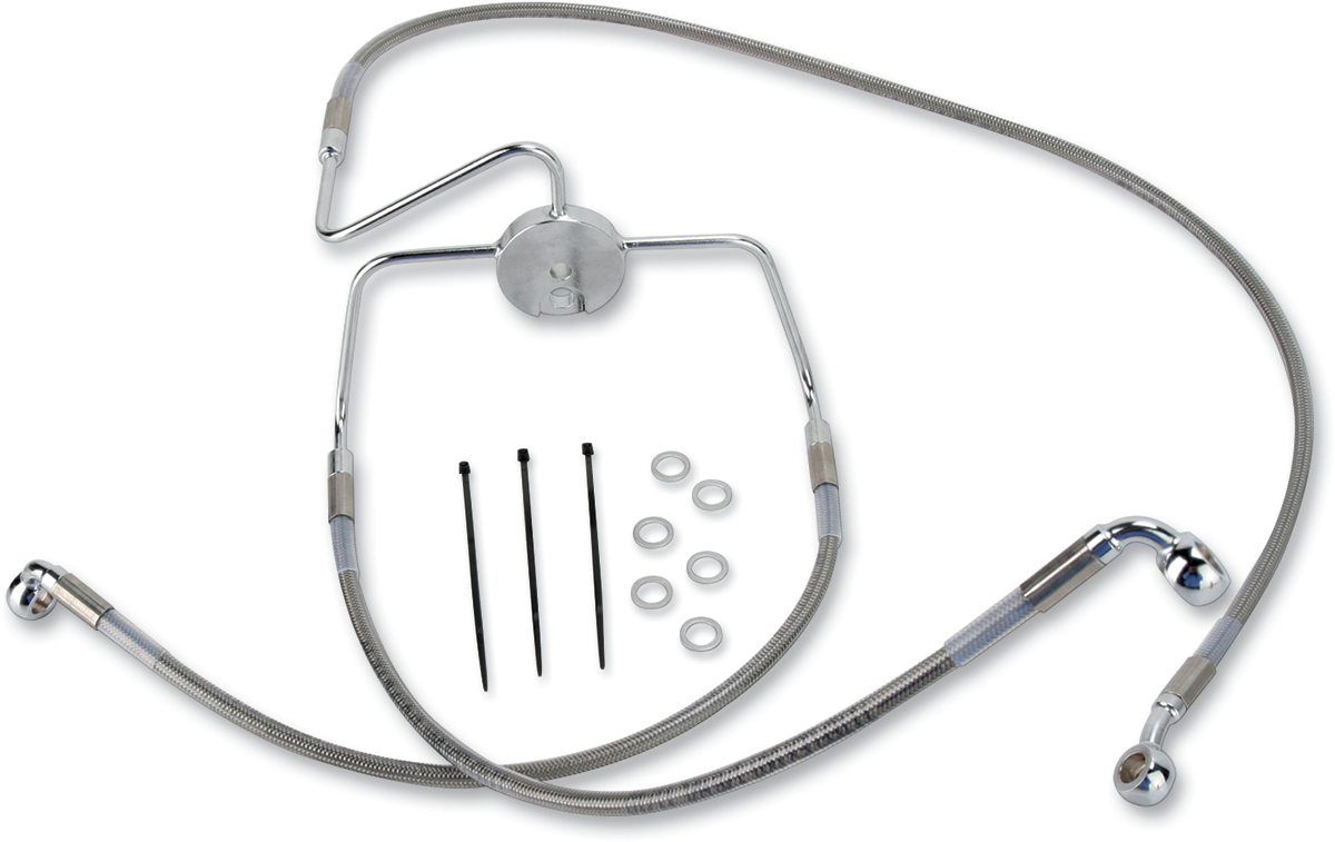 Brake Line - Front - +2" - Stainless Steel