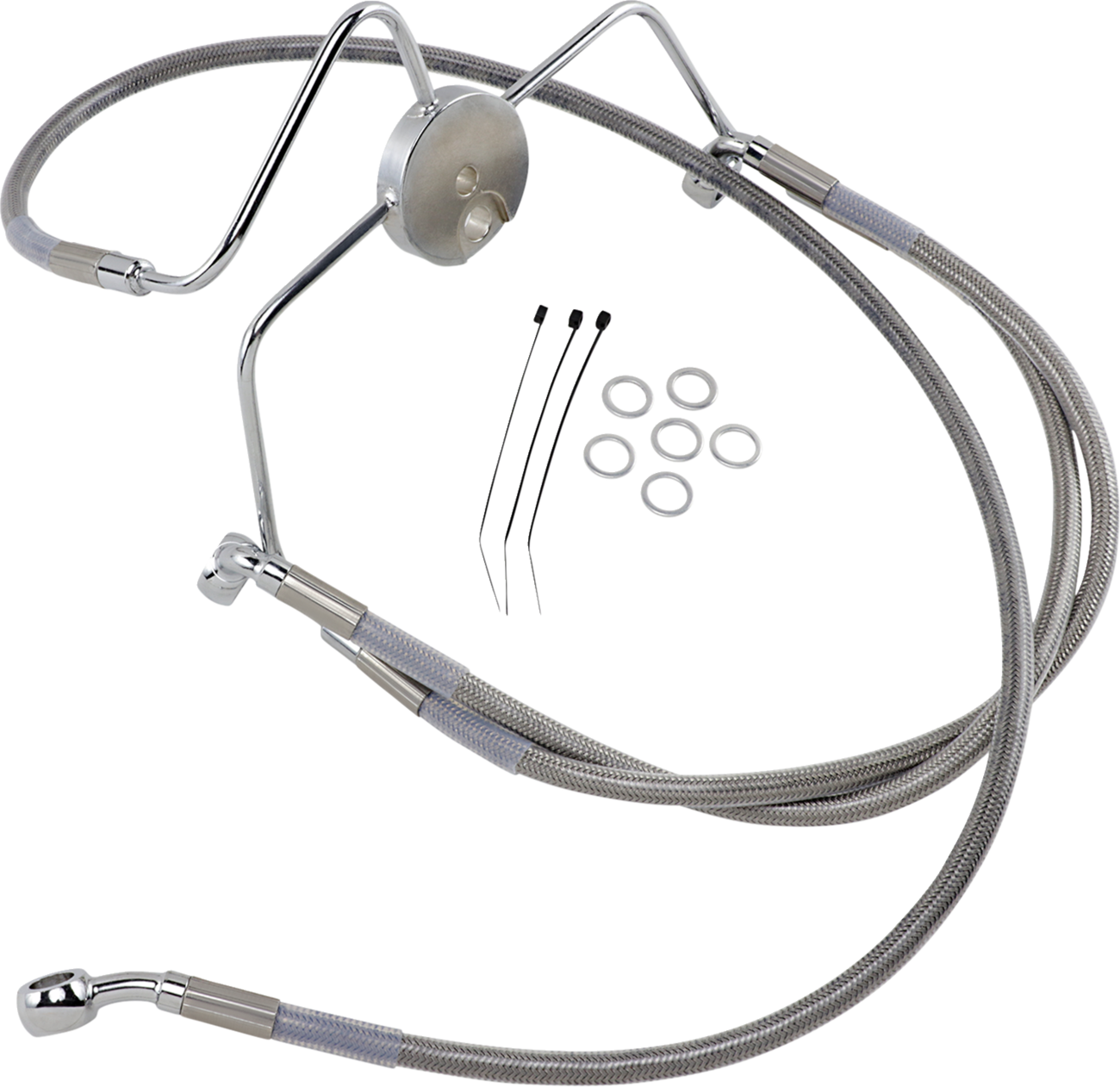 Brake Line - Front - +6" - Stainless Steel