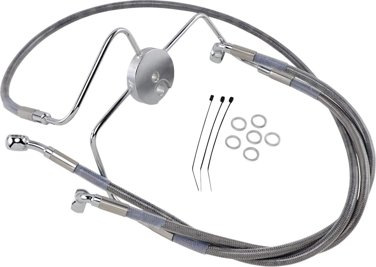 Brake Line - Front - +10" - Stainless Steel