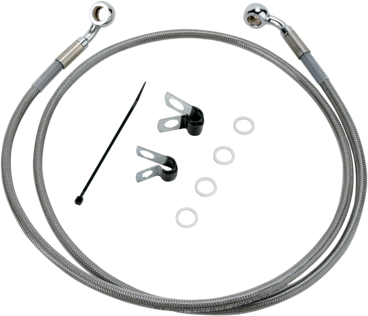 Brake Line - Front - +10" - Stainless Steel - XL