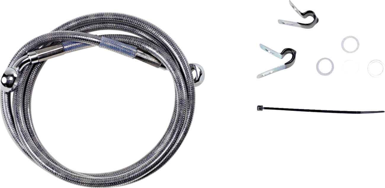 Brake Line - Front - +10" - Stainless Steel - XL