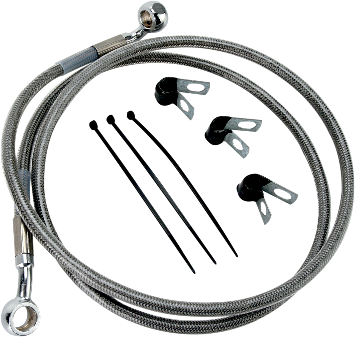 Brake Line - Front - +2" - Stainless Steel