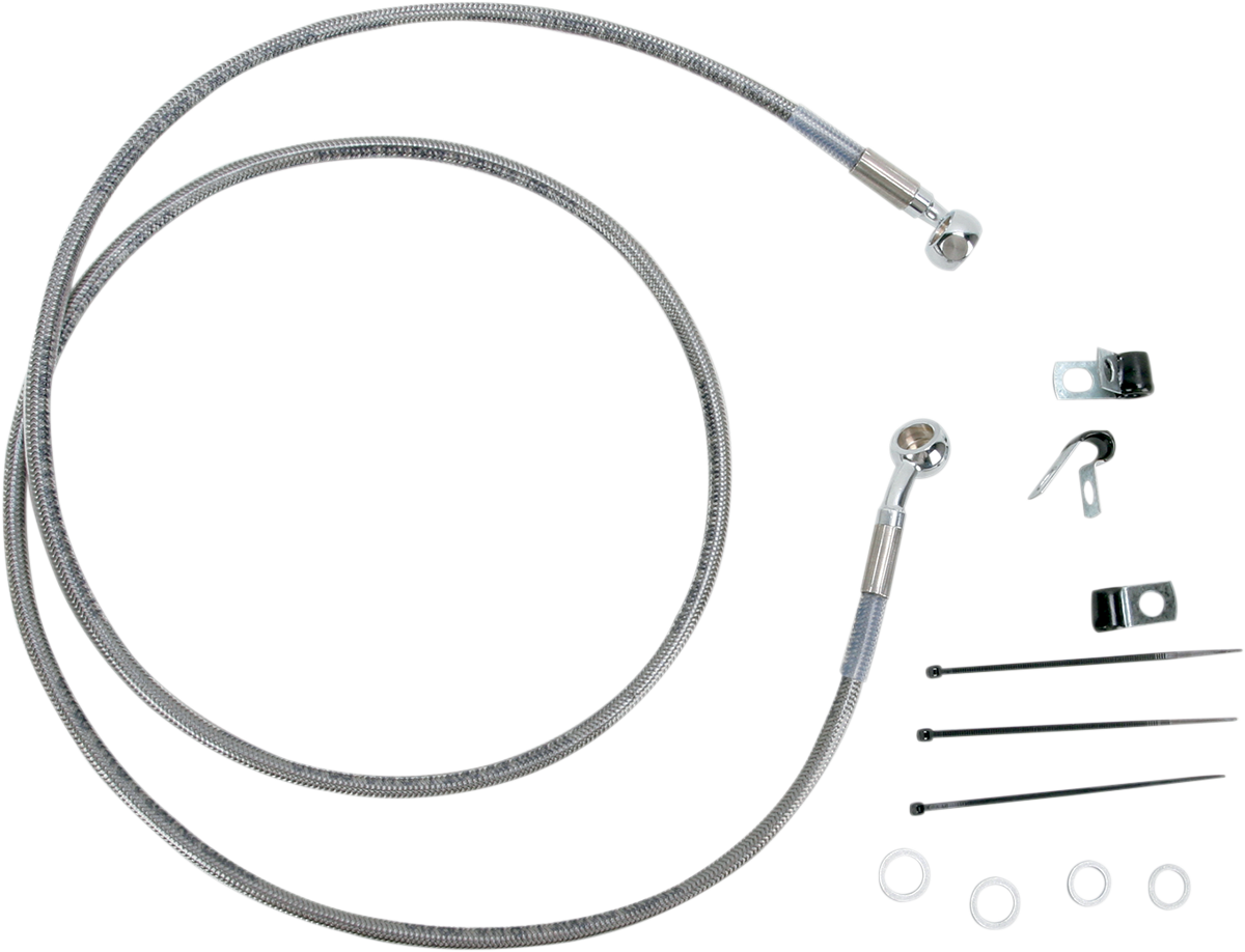 Brake Line - Front - +8" - Stainless Steel