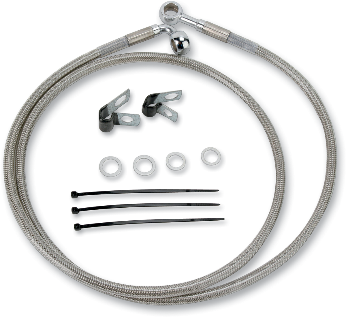 Brake Line - Front - +2" - Stainless Steel