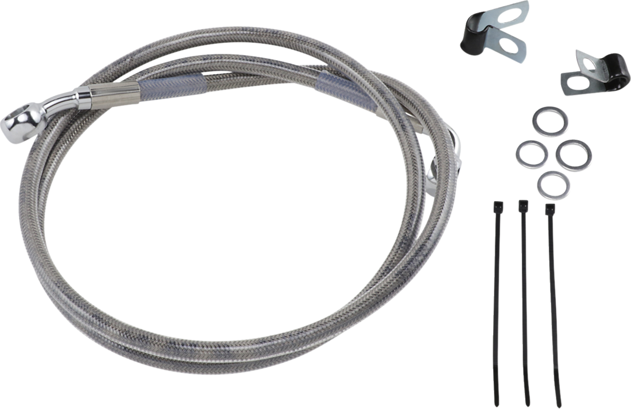 Brake Line - Front - +2" - Stainless Steel