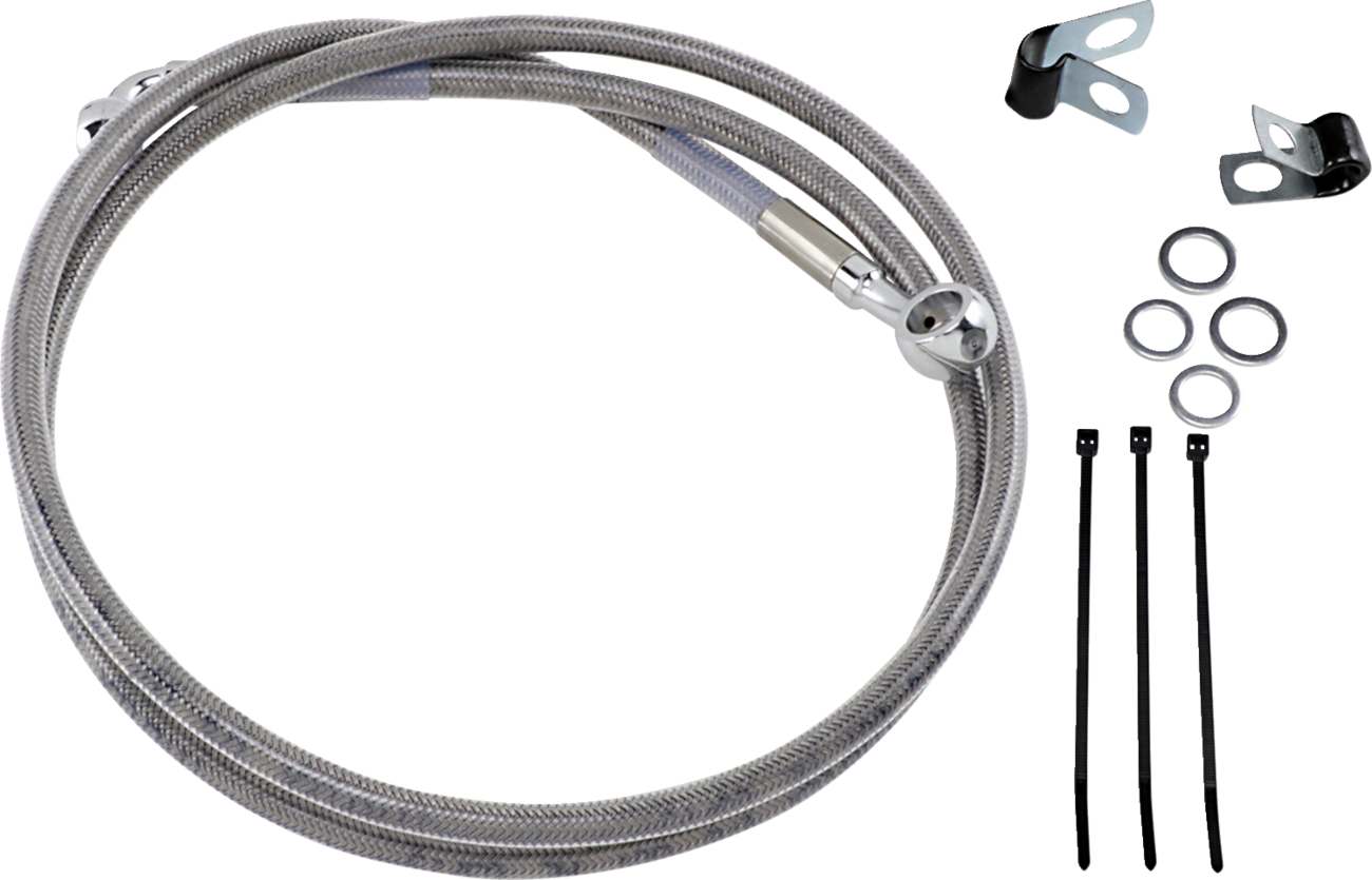 Brake Line - Front - +8" - Stainless Steel