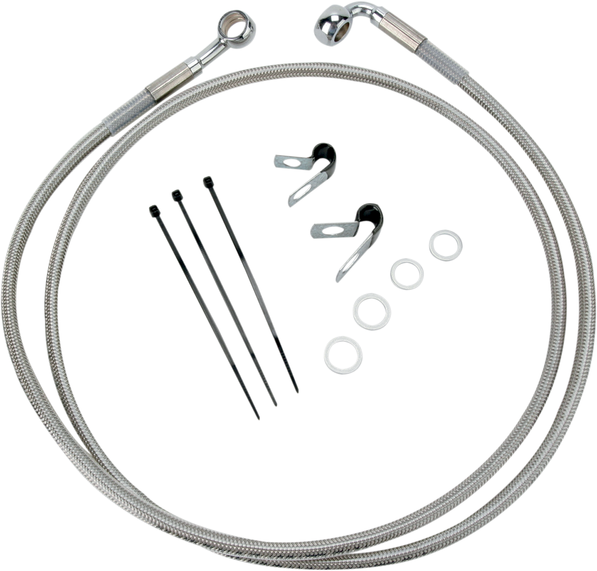 Brake Line - Front - +10" - Stainless Steel