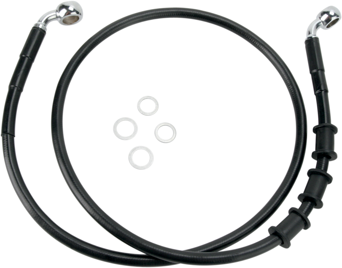 Brake Line - Front - Black - +10"