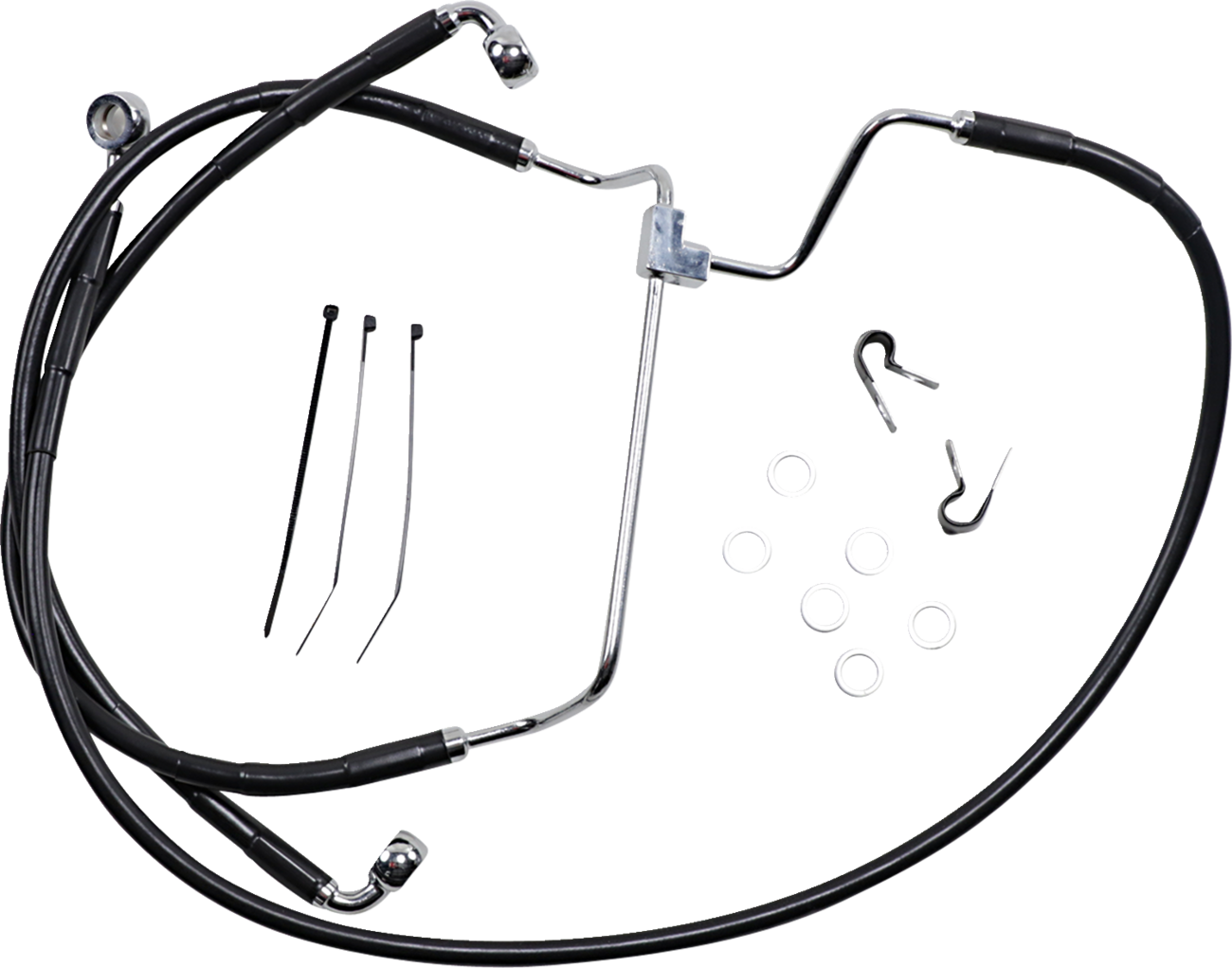 Brake Line - Front - Black - +4"
