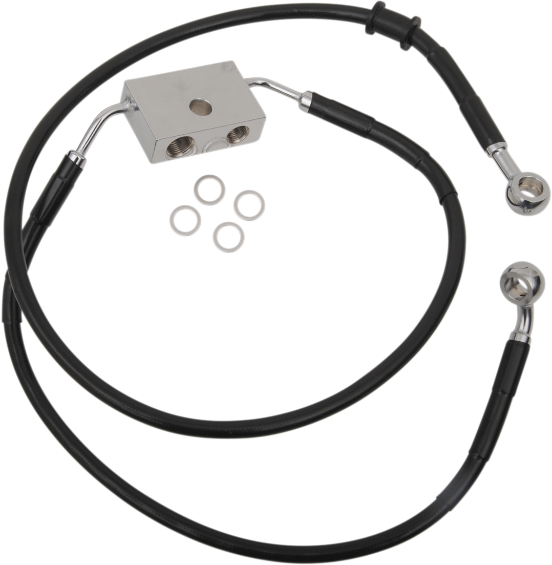 Brake Line - Front - +12" - Black - XL