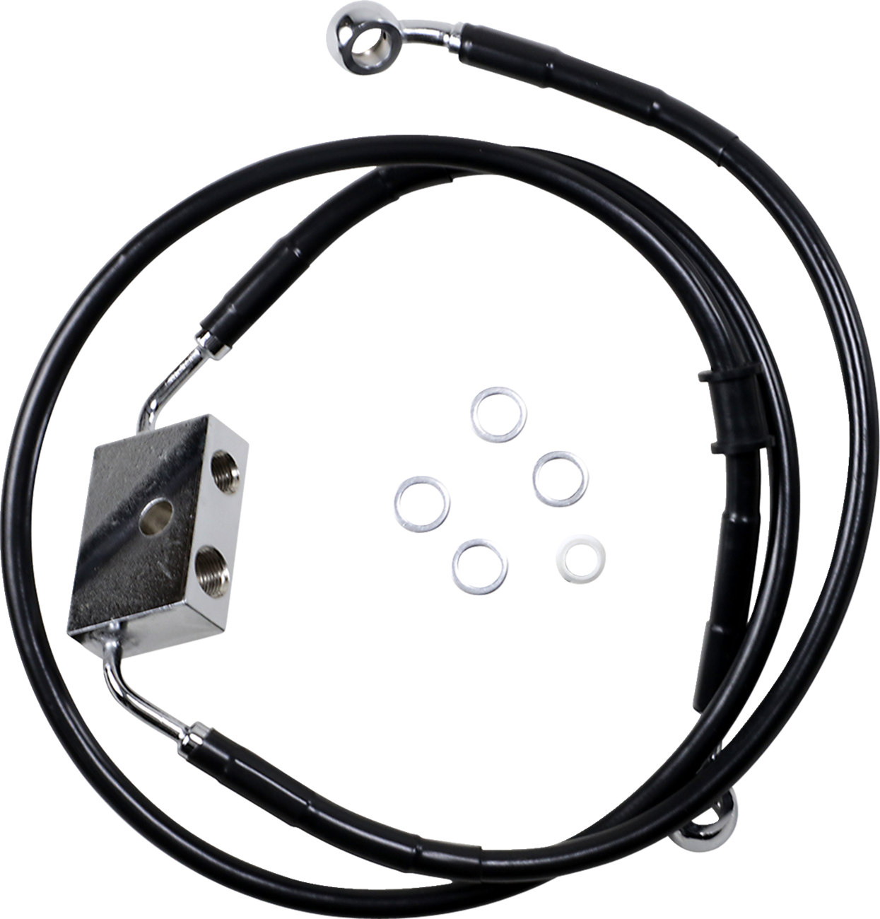 Brake Line - Front - +12" - Black - XL