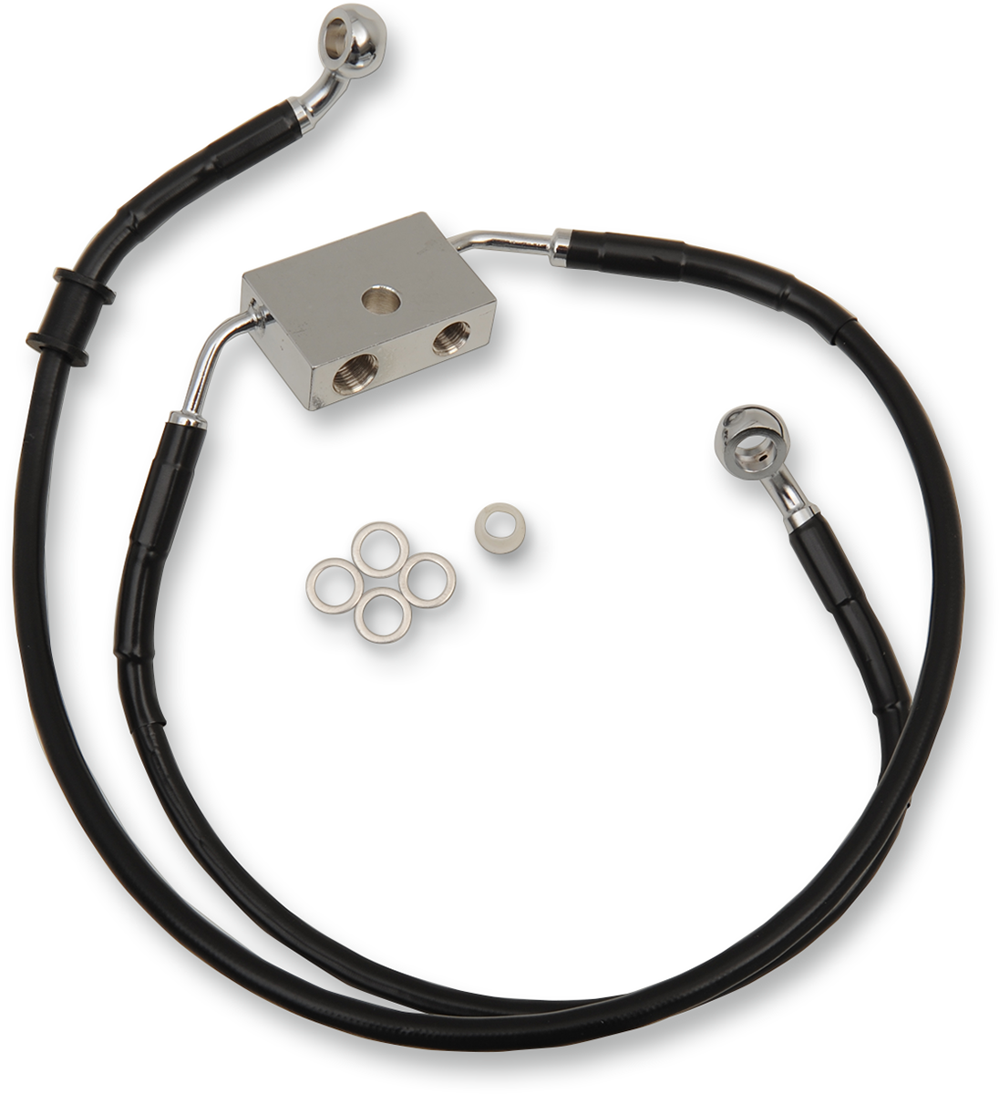 Brake Line - Front - +4" - Black - XL