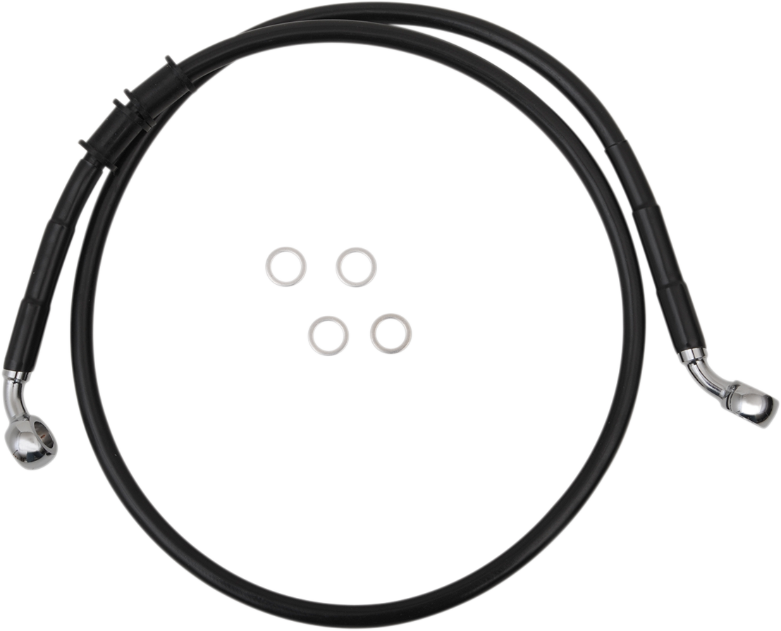 Brake Line - Front - +2" - Black - XL