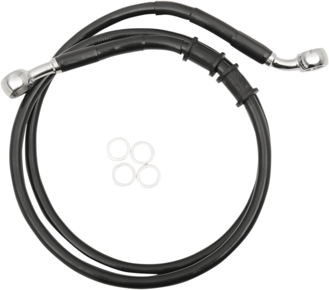 Brake Line - Front - +4" - Black - XL