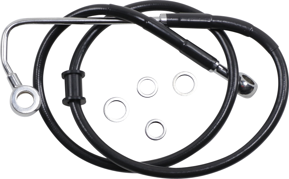 Brake Line - +2" - Black - '15-'17 Softail
