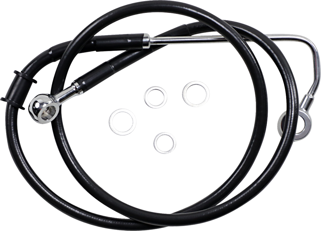 Brake Line - +4" - Black - '15-'17 Softail