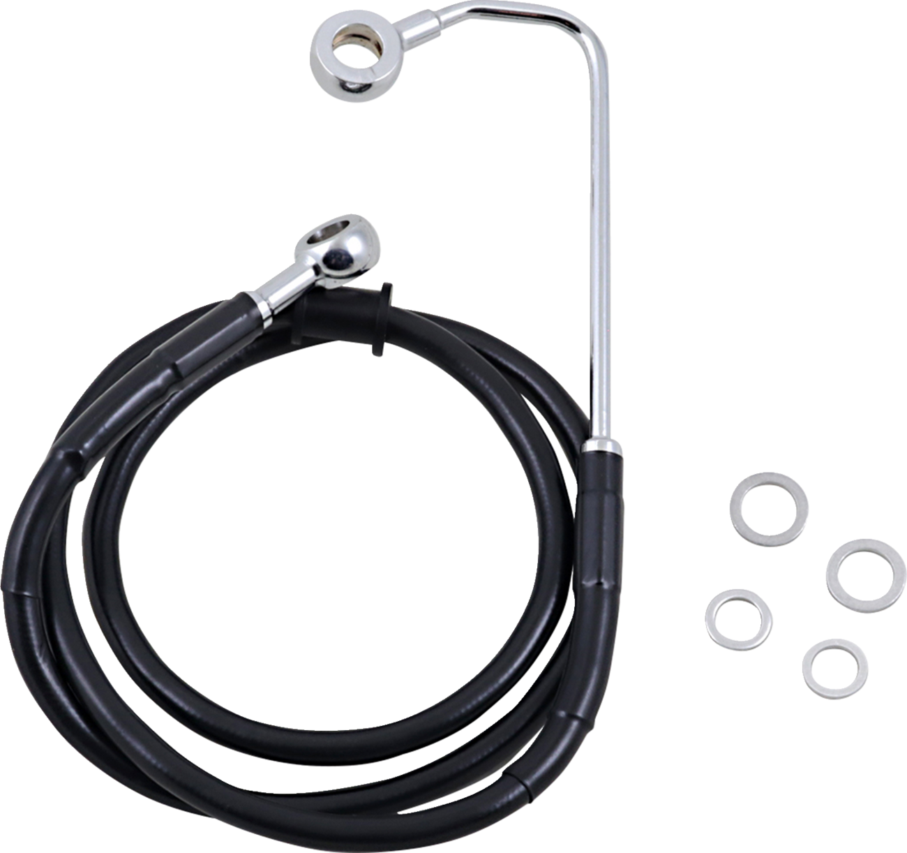 Brake Line - +6" - Black - '15-'17 Softail