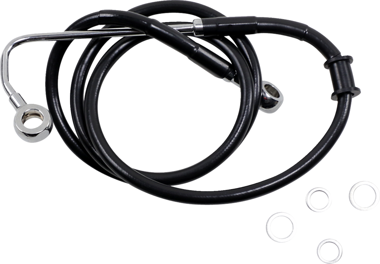 Brake Line - +8" - Black - '15-'17 Softail