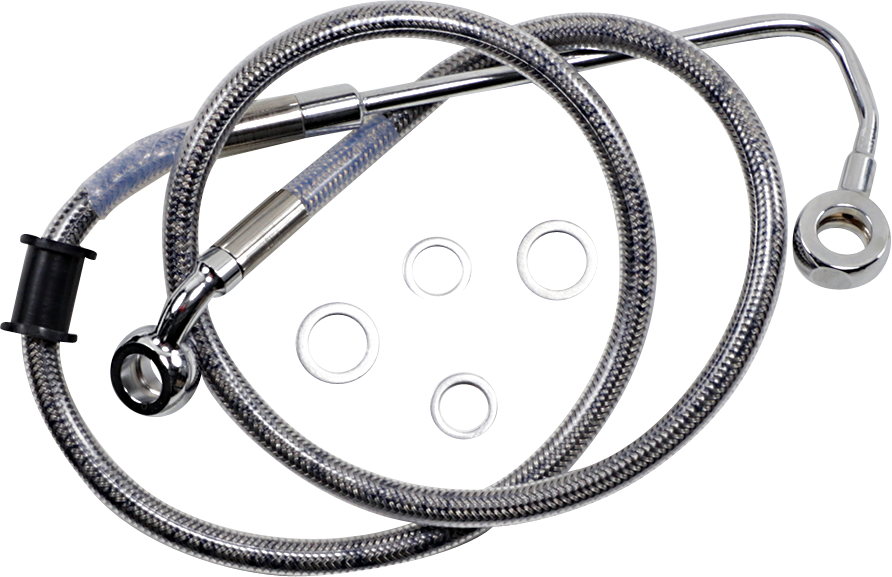 Brake Line - +2" - Stainless Steel - '15-'17 Softail