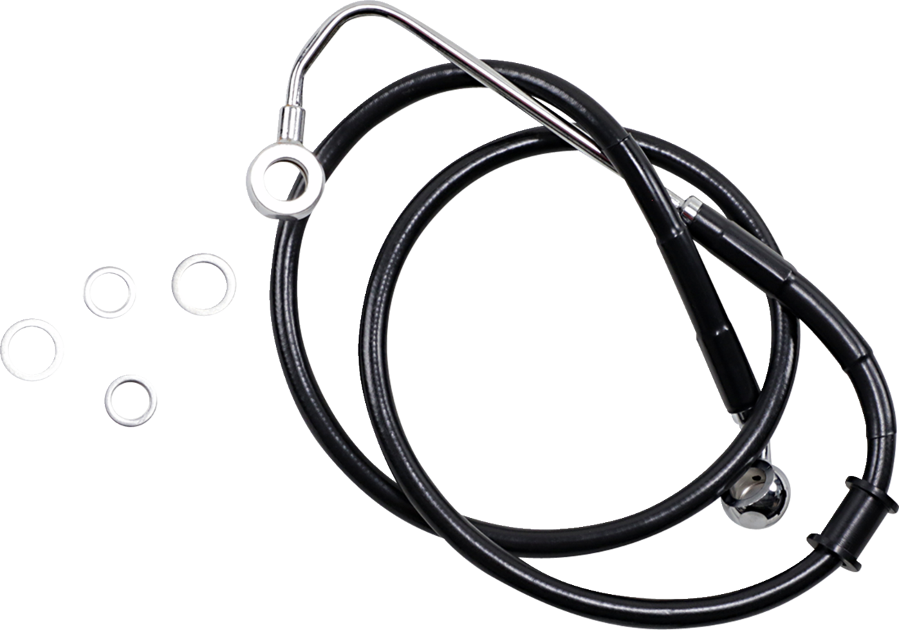 Brake Line - +6" - Black - '15-'17 Softail