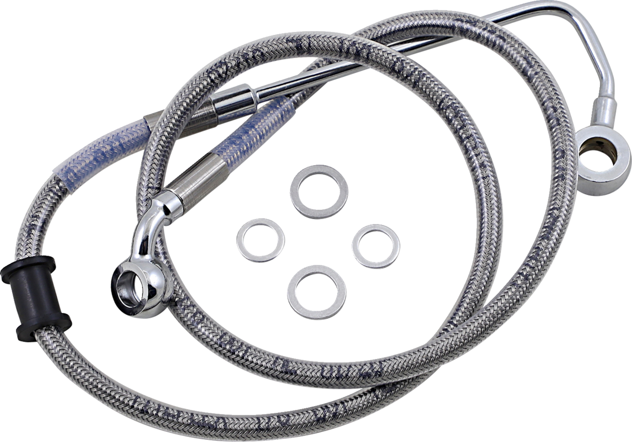 Brake Line - +4" - Stainless Steel - '15-'17 Softail