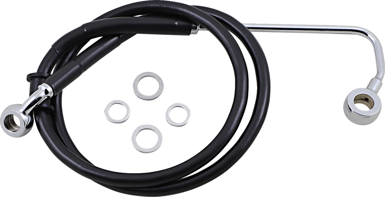 Brake Line - +4" - Black - '15-'17 Softail