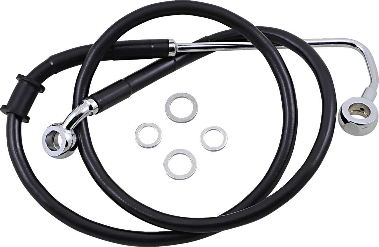 Brake Line - +6" - Black - '15-'17 Softail