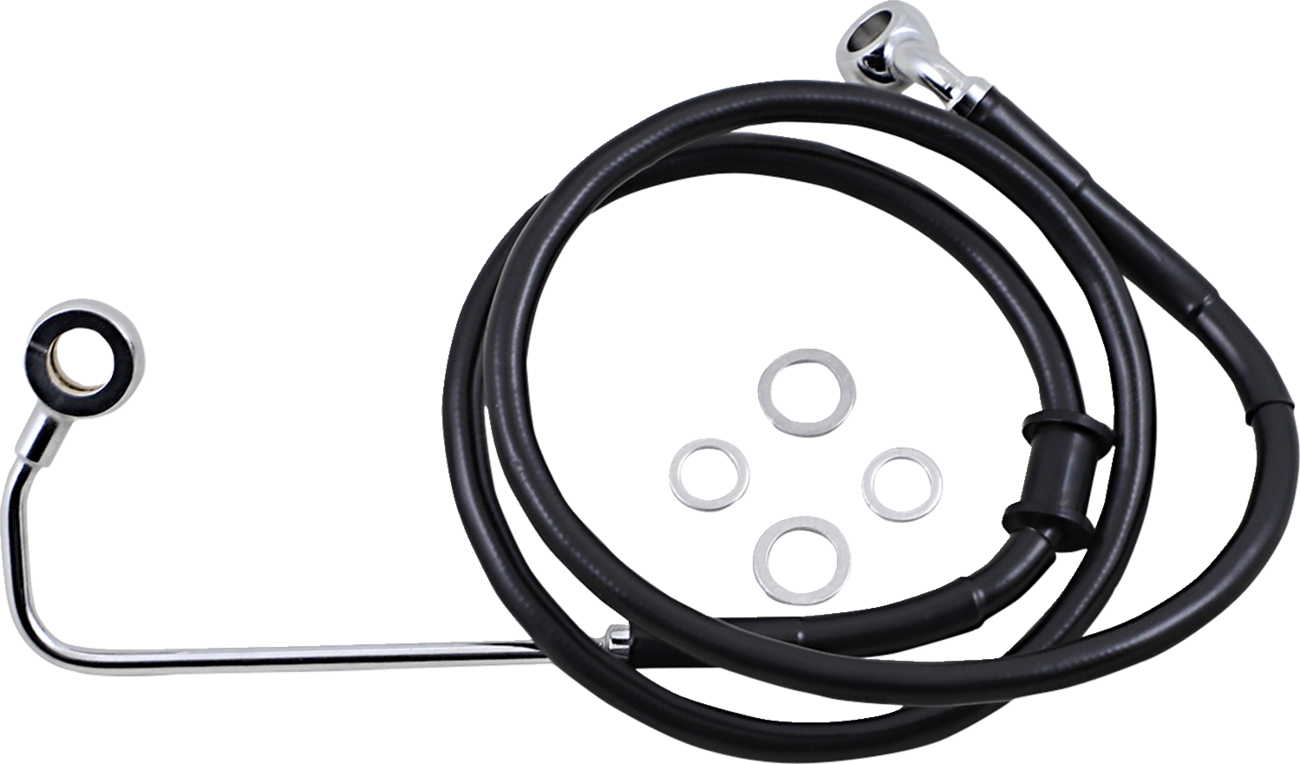 Brake Line - +8" - Black - '15-'17 Softail