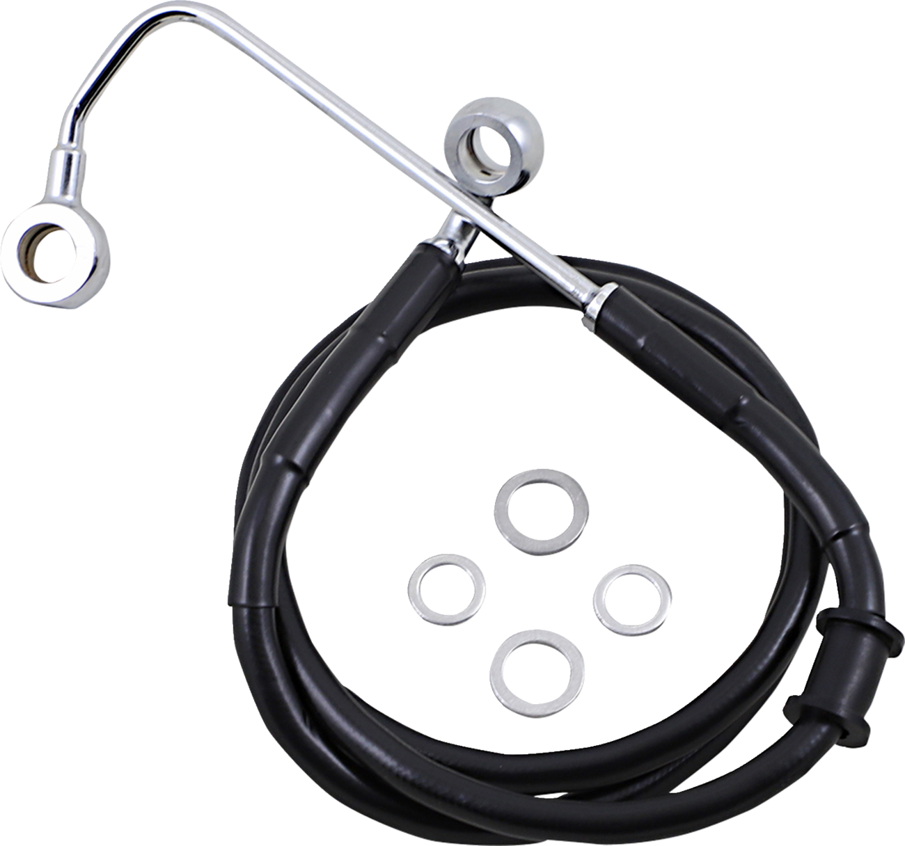 Brake Line - +10" - Black - '15-'17 Softail