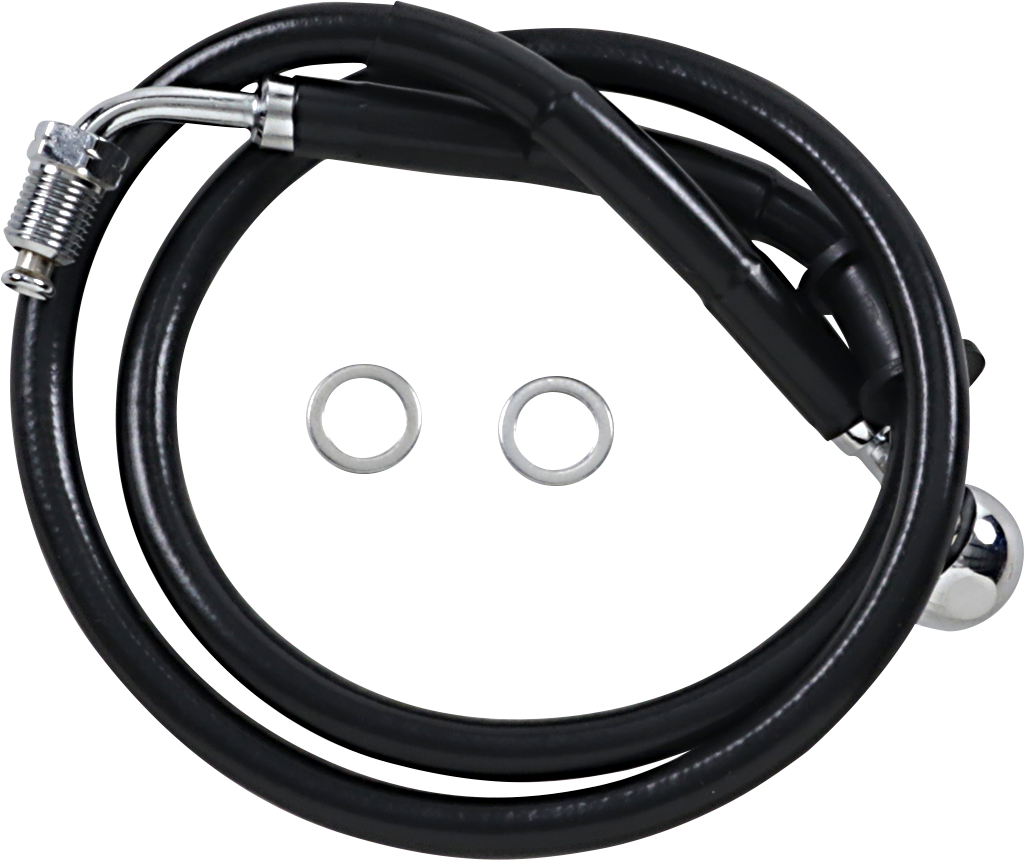 Brake Line - +6" - Black - '18-'21 Softail