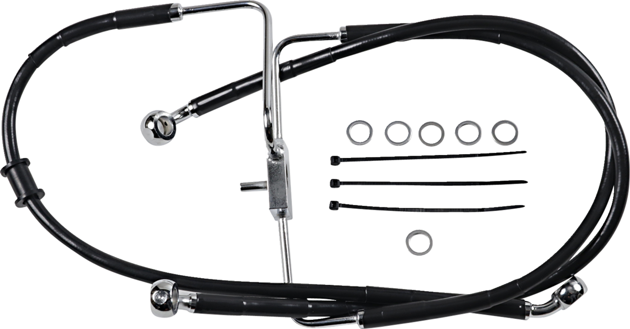 Brake Line - +4" - Black - XL