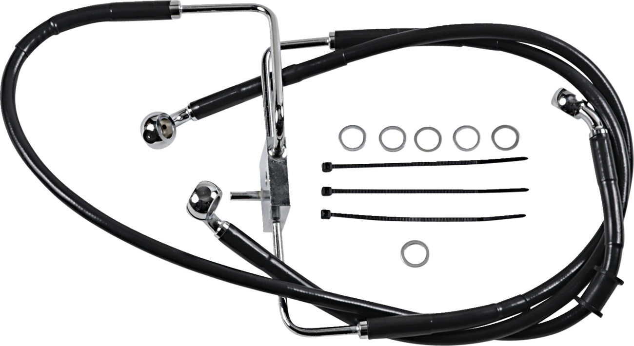 Brake Line - +8" - Black - XL